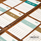 2017 Letterpress Desk Calendar with wood base : This calendar is the perfect addition for any desk - from your home to your office. With a minimalist design printed in three colors this calendar is sure to please. The calendar is a must have for any lette