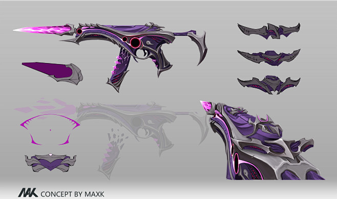 武器概念艺术家 MaxK https://www.artstation.com/artwork/b54ZDr