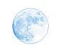 浅蓝色月亮png元素