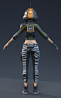 ATLAS REACTOR "Zuki", Jesse Sandifer : This was my last character I created while at Blur. I was responsible for character modeling, shading, texturing, and hair for Zuki.  Original game model and initial sculpt by Darren Pattenden. I provided t