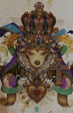 韩国插画师、艺术家 키욜(Ki Yore) 巴洛克风格的插画作品欣赏