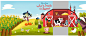 Red Barn : Farm animals cover made for Silver Dolphin Editorial