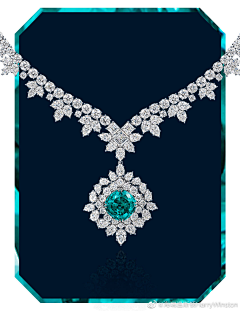 珠宝定制设计采集到彩宝套链、吊坠