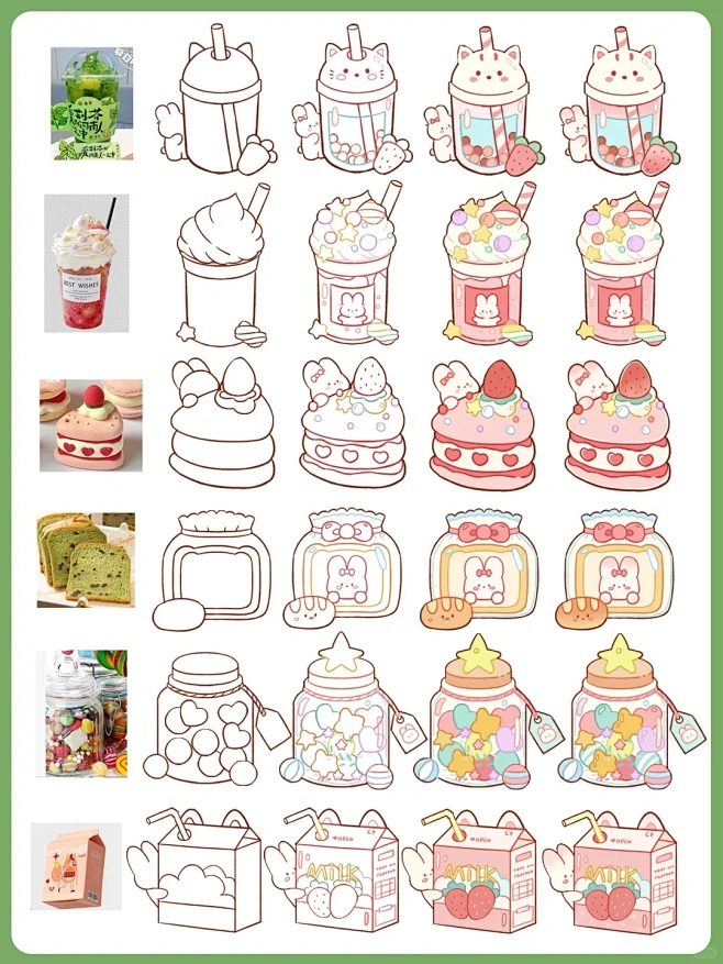 【100天带练】插画基本功练习—甜品篇8...