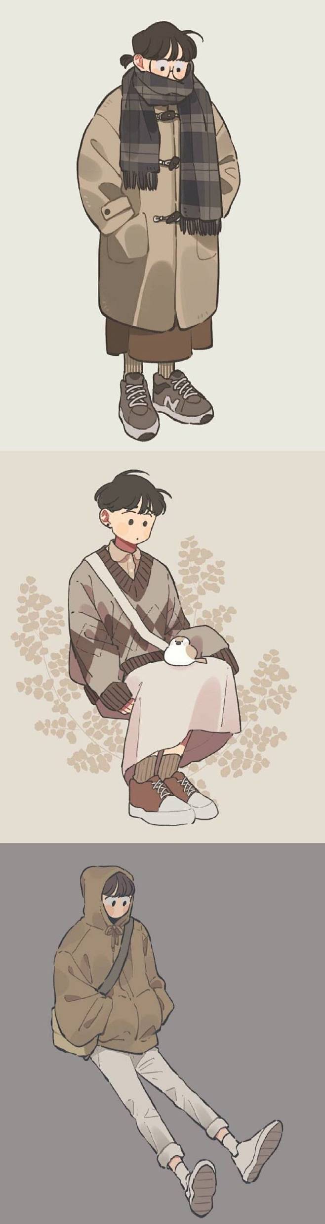 舒适的穿搭~
韩国画师：불곰62
twi...