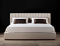 Nella Vetrina Tallin Luxury Italian Storage Bed Upholstered in White Velvet: 