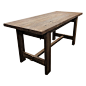 旧木桌老榆木茶桌实木桌吧台桌家用旧门板茶台老榆木家具实木板桌-淘宝网