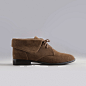 LIGER FOREST真皮褐棕马丁靴短靴舒适平跟低跟短靴及踝靴四季靴子