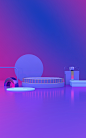 C4D 立体 空间 背景
