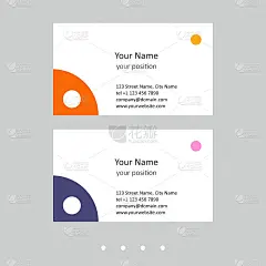 可编辑的名片模板。两种配色方案设计简单。