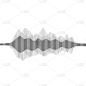 向量的声音波形。声波和音乐脉搏图标。