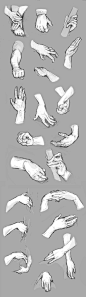 Hands and Arms References : A small collection of my daily drawings I started last year (which basically just means to make room to draw every day even if I'm busy with other stuff).  thought maybe they'd be useful to so...