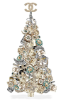 GORGEOUS Vintage Rhinestone Christmas Tree * Earring lot brooch PINK * OMG!