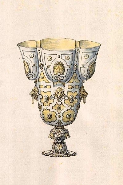 文艺复兴时期金银器彩铅作品cci中国动漫插画