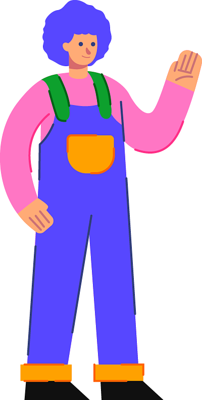 糖果色人物插画PNG免抠图素材