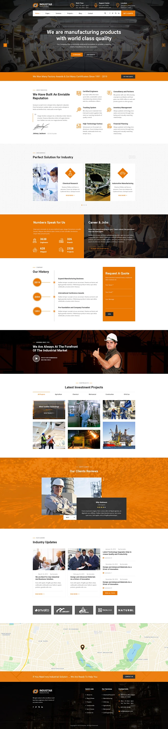 Industar industry factory psd template 