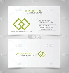 名片设置模板。矢量插图。