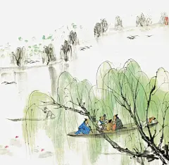 水墨垂柳