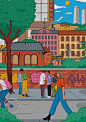 people illustration artwork collage art Editorial Illustration city illustration City Life