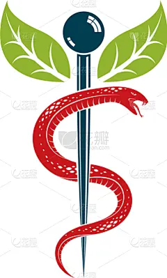 双蛇杖,插画,医疗标志,商务,健康保健,炼金术,偏好,替代医药,药