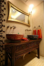 复古的浴卫橱柜中式家居装修效果图—土拨鼠装饰设计门户