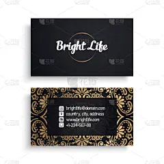 华贵,模板,名片,商务,请柬,婚礼,动机,复古,花