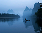 人,旅游目的地,户外,田园风光,钓鱼_156742822_Mysterious Li River_创意图片_Getty Images China