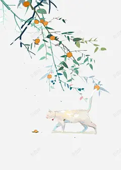 水彩小鹿 创意素材