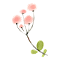 手绘水彩DIY花卉植物叶子免扣PNG透明背景图案 AI印刷矢量PS素材 (81)