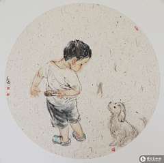 可卡久采集到水墨 童