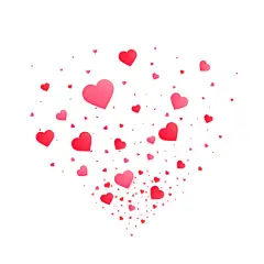 心臟五彩紙屑爆裂孤立。 - valentine's day amour 幅插畫檔、美工圖案、卡通及圖標