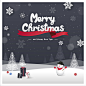 可爱雪人 平安之夜 创意字体 圣诞插图插画设计AI ti209a9602