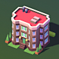 3dart blender building game gameart gamedev Isometric Low Poly lowpoly