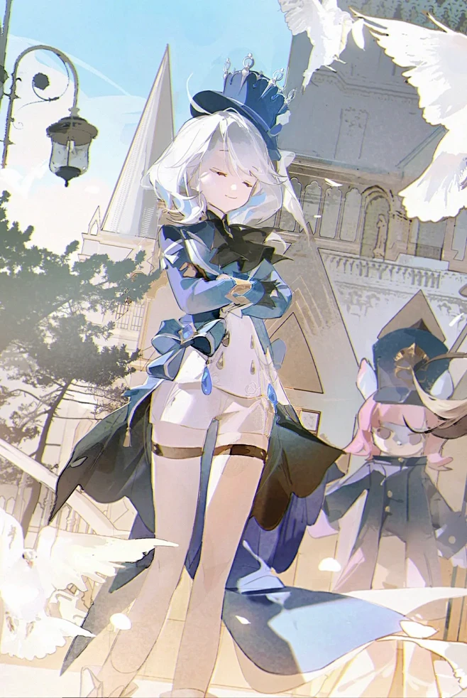 画了胡桃和水神 - 小红书