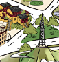 拉萨市手绘地图_城市_小鹿导游