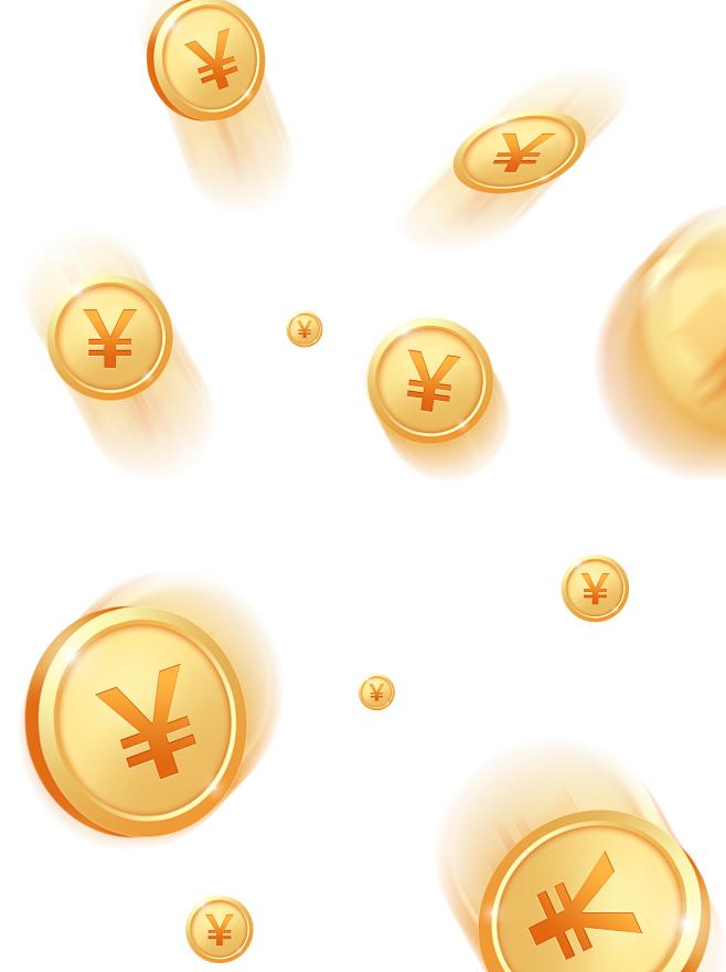 金融电商大促金属金币漂浮飞舞素材