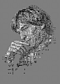 Steve Jobs: The 1 Bit Mac字体肖像//Charis Tsev 文艺圈 展示 设计时代网-Powered by thinkdo3