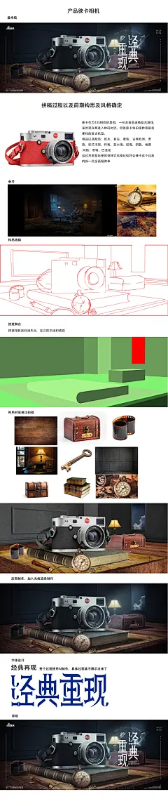 徕卡相机海报小景合成