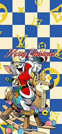 猫和老鼠 圣诞系列壁纸