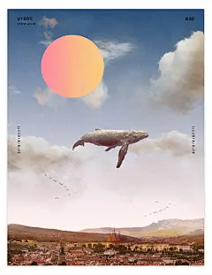 PS教程！天马星空的创意鲸鱼海报 - 优优教程网