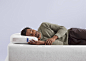 Man sleeping on the Casper Foam Pillow