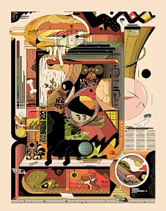 用天马行空的想象创作出风格独特的异想世界 / Ori Toor #艺术研习社# #插画# ​​​​