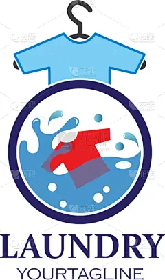 品牌名称,洗衣服,图标,商务,清洁工,模板,波浪,垫圈,服务,喷