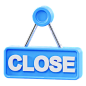 Close Board  3D Icon