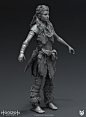 Horizon Zero Dawn - Aloy Outcast Costume, Arno Schmitz : This is the Outcast outfit for Aloy the main character for Horizon Zero Dawn.
This is her starting outfit and is lighter version of the Brave outfit done by Sven Juhlin. https://www.artstation.com/a