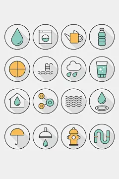 手绘家具用品图形免抠素材ai