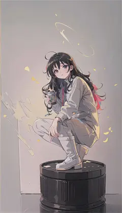 数字艺术创意漫画风女孩插画-众图网