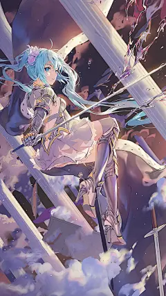 二次元动漫美女唯美仙气插画图片手机壁纸 - tt98图片网