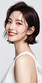迷人短发美女 (2)