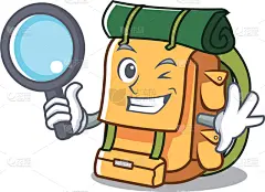 侦探,性格,动画片,背包,时尚,儿童,学生,警官,可爱的